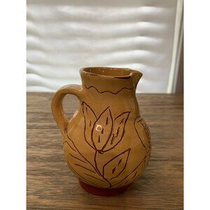 Hand-Carved Williamsburg Pottery Cobalt Salt Glaze Pitcher Circa 1750 Lightfoot